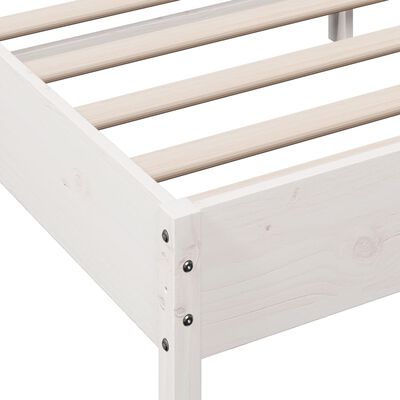 vidaXL Bed Frame with Headboard White 90x200 cm Solid Wood Pine