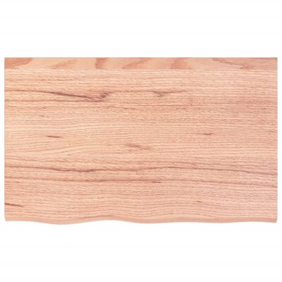 vidaXL Bathroom Countertop Light Brown 80x50x(2-6) cm Treated Solid Wood