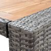 vidaXL 5 Piece Outdoor Bar Set Poly Rattan and Acacia Wood Grey