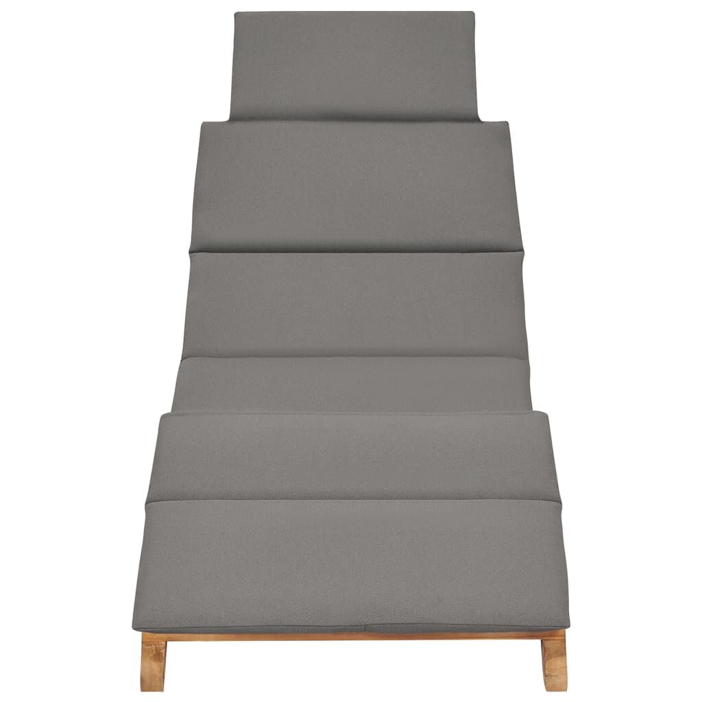 vidaXL Sun Loungers 2 pcs with Cushions Solid Wood Teak
