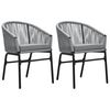 vidaXL 3 Piece Garden Dining Set Grey