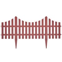 vidaXL 17 pcs Lawn Dividers 10 m Brown