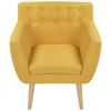 vidaXL Armchair Yellow Fabric