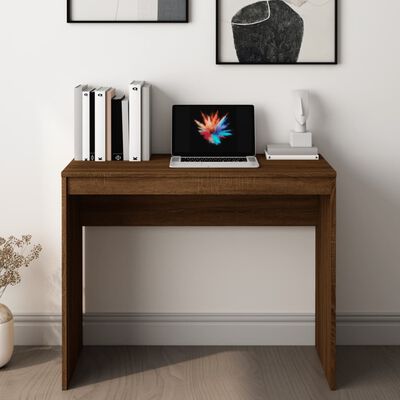 vidaXL Desk Brown Oak 90x40x72 cm Engineered Wood, brown oak vidaXL Desk Brown Oak 90x40x72 cm Engineered Wood