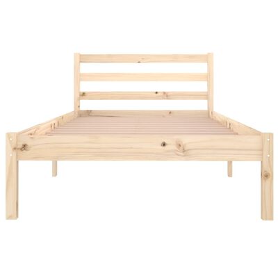 vidaXL Bed Frame without Mattress Solid Wood Pine 90x200cm, natural vidaXL Bed Frame without Mattress Solid Wood Pine 90x200cm