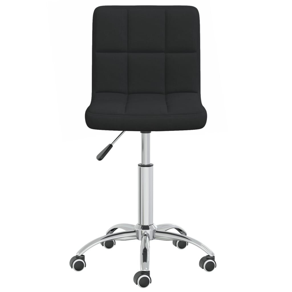 vidaXL Swivel Dining Chair Black Fabric