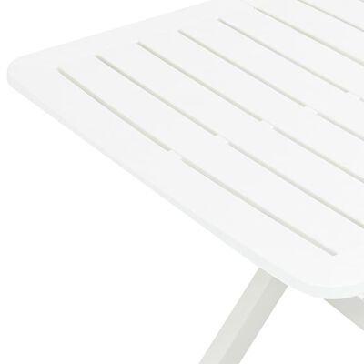 vidaXL Folding Garden Table White 79x72x70 cm Plastic, white vidaXL Folding Garden Table White 79x72x70 cm Plastic