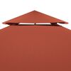 vidaXL 2-Tier Gazebo Top Cover 310 g/m² 3x3 m Terracotta