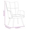 vidaXL Relaxing Chair with a Stool Light Grey Velvet