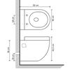 vidaXL Wall-Hung Toilet Ceramic Black