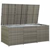vidaXL Garden Storage Box Poly Rattan 180x90x70 cm Grey