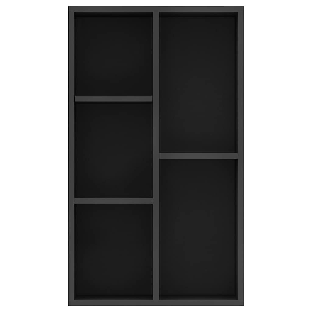 vidaXL Book Cabinet/Sideboard Black 50x25x80 cm Engineered Wood