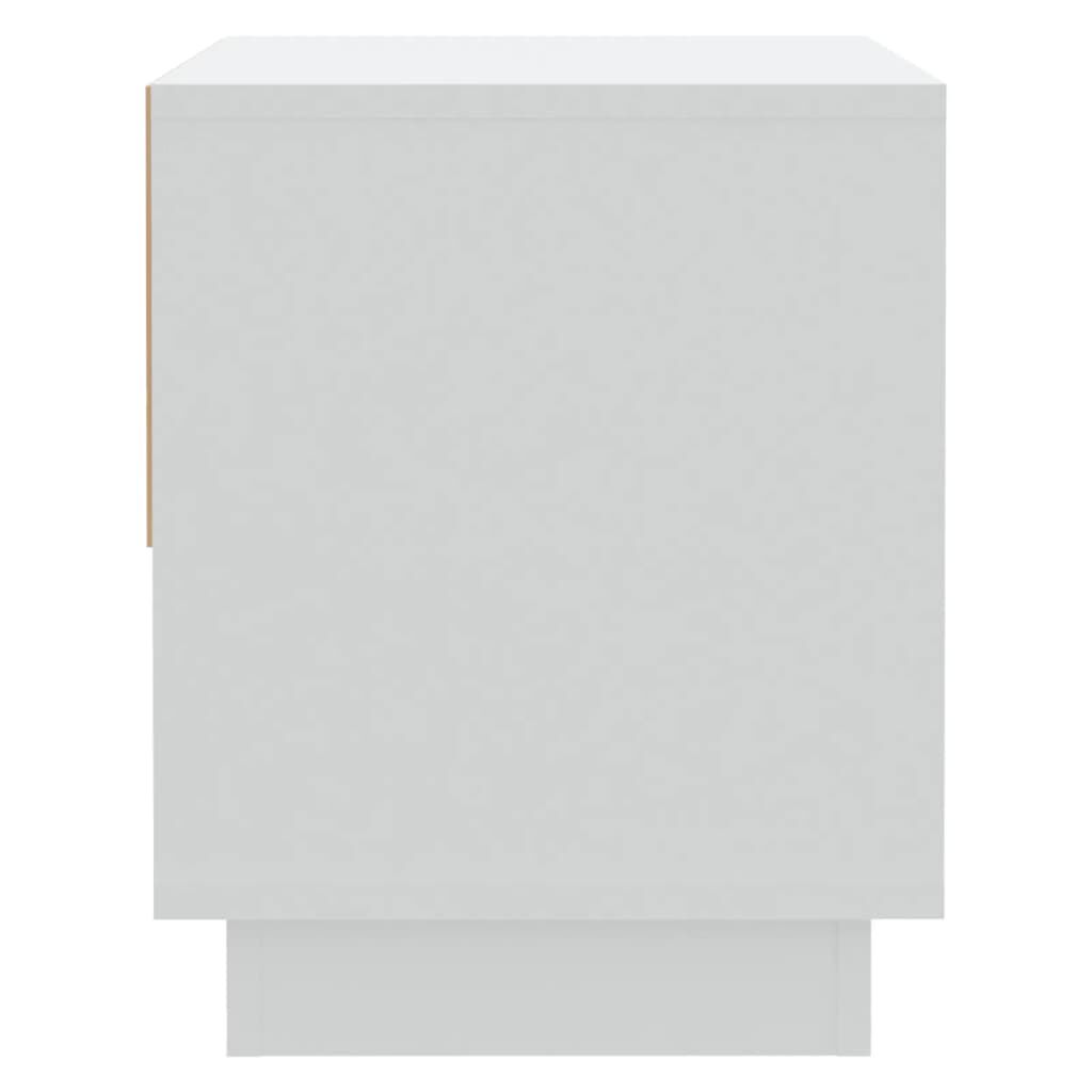 vidaXL Bedside Cabinet White 45x34x44 cm Engineered Wood