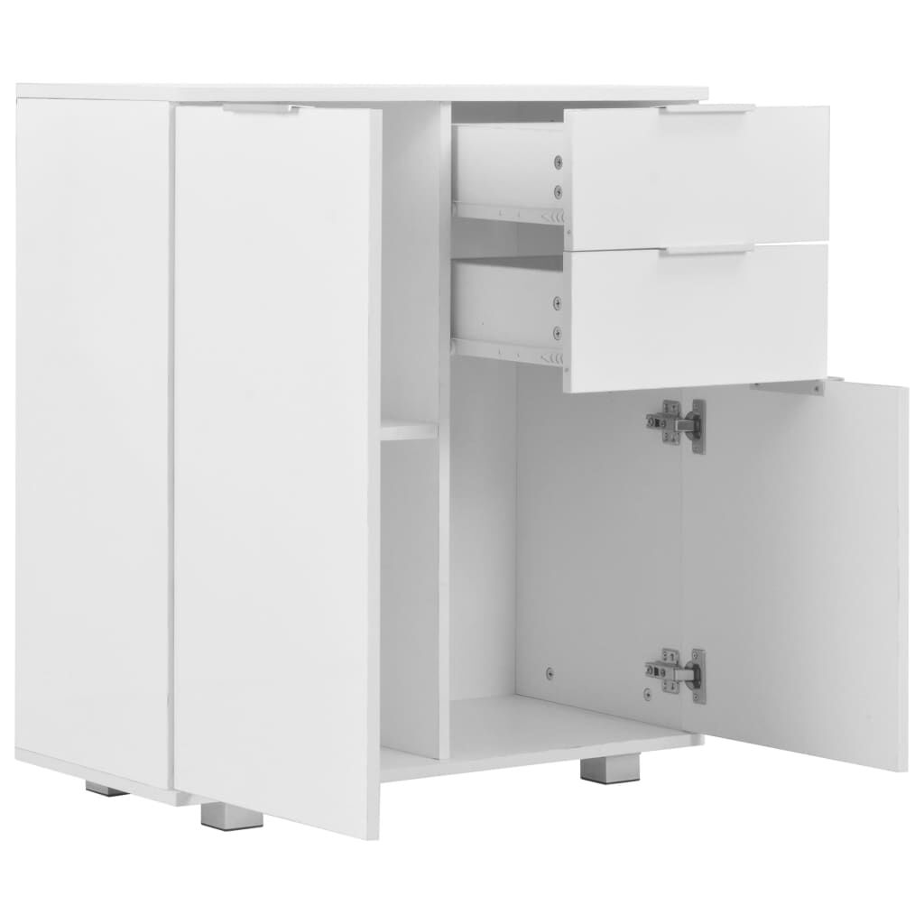 vidaXL Sideboard High Gloss White 71x35x80 cm Engineered Wood