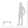 vidaXL Folding Camping Table White Aluminium 60x40 cm