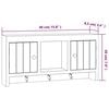 vidaXL Key Cabinet White 40x8.5x20 cm Engineered Wood&Steel