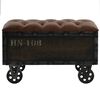 vidaXL Storage Bench 80.5x41x50 cm Solid Wood and Artificial Leather