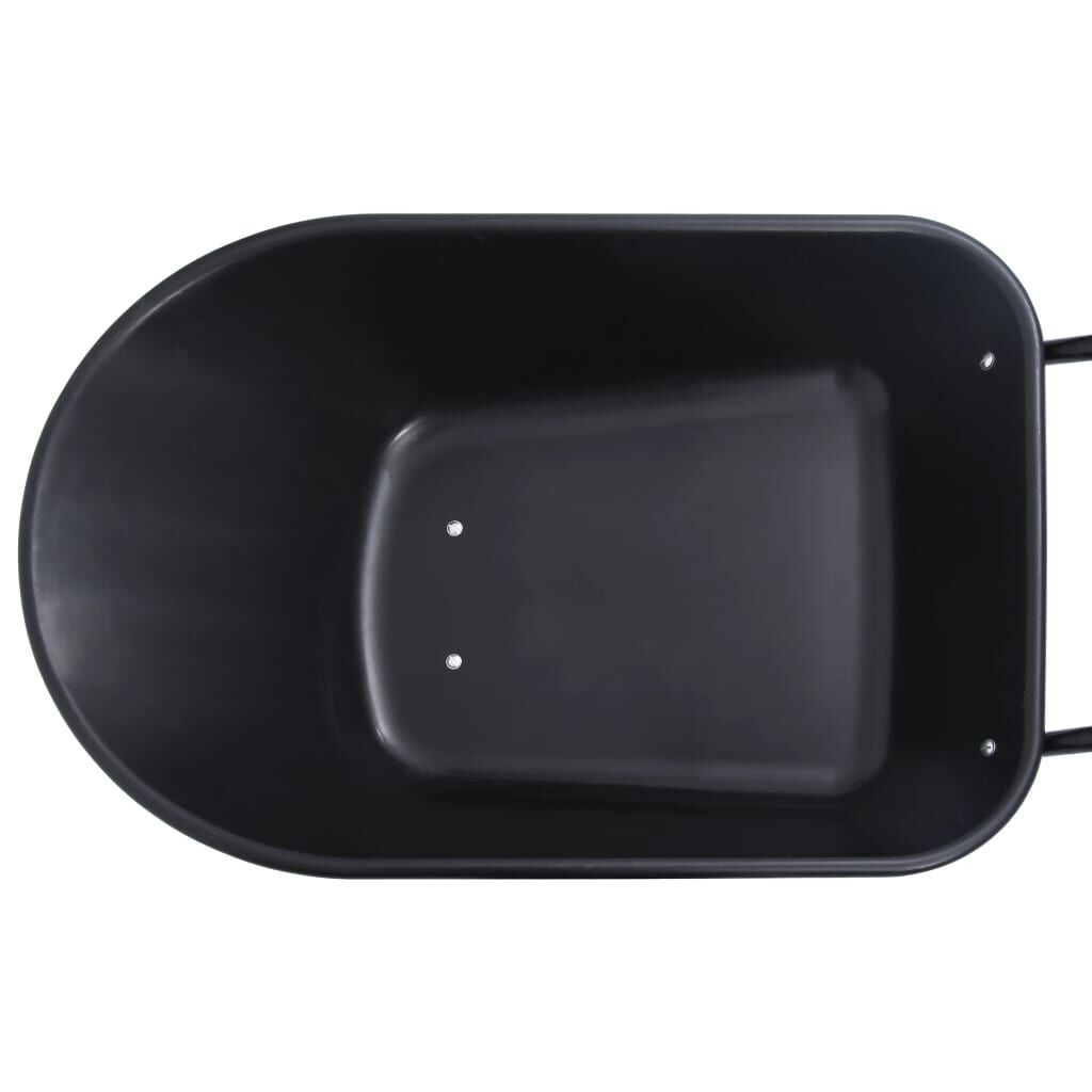 vidaXL Wheelbarrow Black and Orange 78 L 100 kg