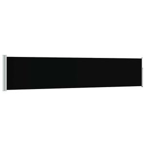 vidaXL Patio Retractable Side Awning 100x514 cm Black