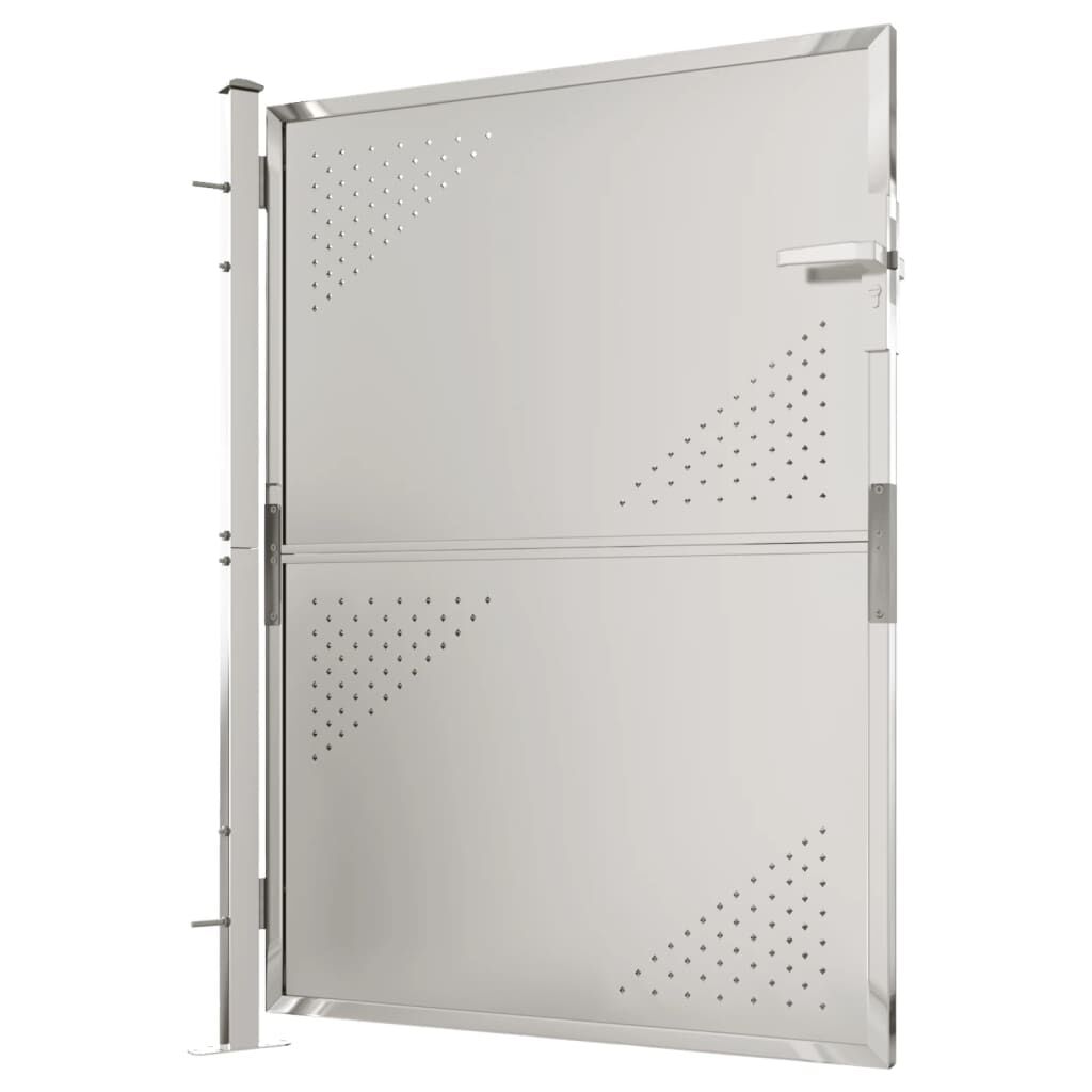 vidaXL Garden Gate 100x125 cm Stainless Steel