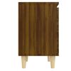 vidaXL Bed Cabinet with Solid Wood Legs Brown Oak 40x30x50 cm