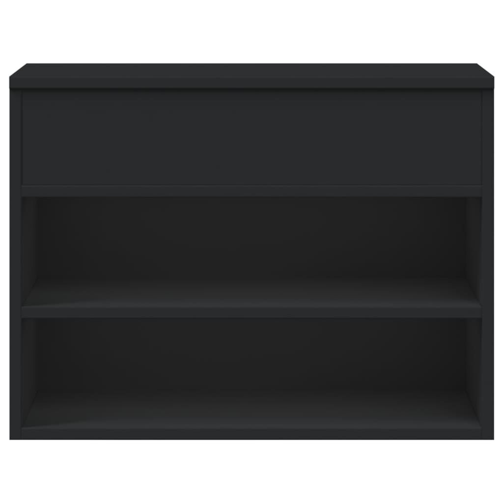 vidaXL Shoe Bench Black 60x30x45 cm Engineered Wood