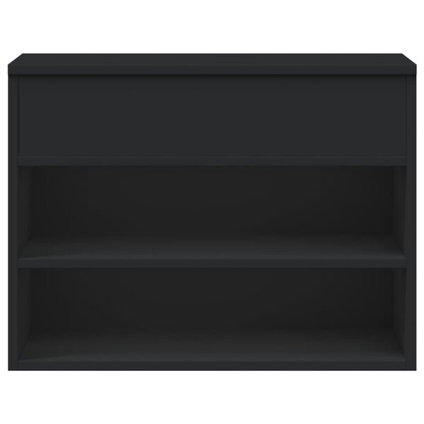 vidaXL Shoe Bench Black 60x30x45 cm Engineered Wood