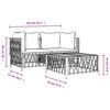 vidaXL 3 Piece Garden Lounge Set with Cushions Anthracite Steel