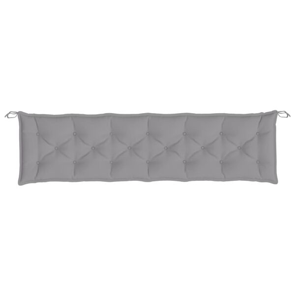 vidaXL Garden Bench Cushions 2pcs Grey 200x50x7cm Oxford Fabric