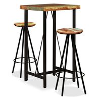 vidaXL Bar Set 3 Pieces Solid Reclaimed Wood,  vidaXL Bar Set 3 Pieces Solid Reclaimed Wood