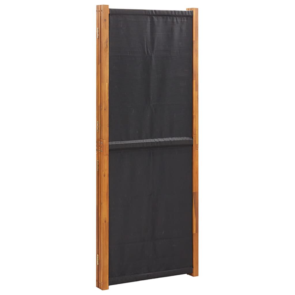 vidaXL 3-Panel Room Divider Black 210x180 cm