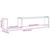vidaXL Wall Shelf 2 pcs White 100x15x20 cm Engineered Wood