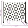 vidaXL Garden Trellis Fence Grey 180x100 cm Solid Firwood
