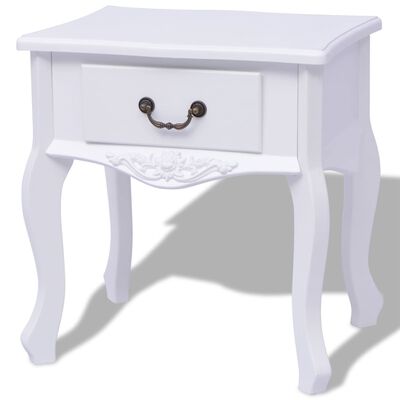 vidaXL Bedside Cabinets 2 pcs MDF White,  vidaXL Bedside Cabinets 2 pcs MDF White