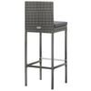 vidaXL 5 Piece Outdoor Bar Set Poly Rattan and Acacia Wood Grey