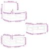 vidaXL 3 Piece Garden Lounge Set with Dark Grey Cushions Bamboo