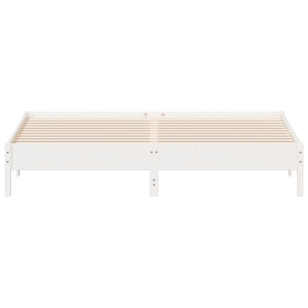 vidaXL Bed Frame without Mattress White 180x200 cm Super King Solid Wood Pine