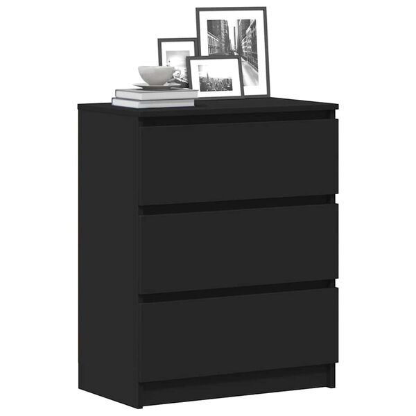 vidaXL Sideboard Black 60x35x76 cm Engineered Wood