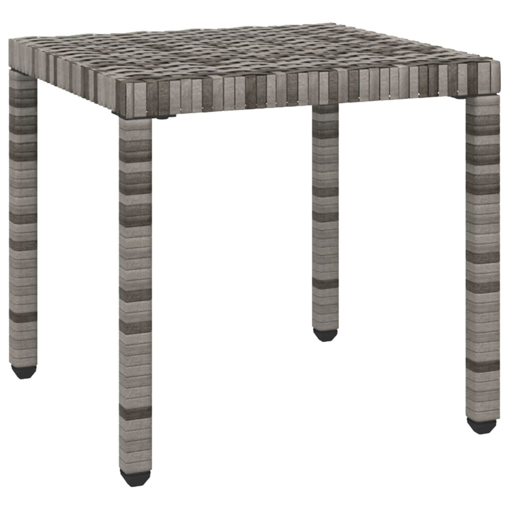 vidaXL Sun Loungers 2 pcs with Table Poly Rattan Grey