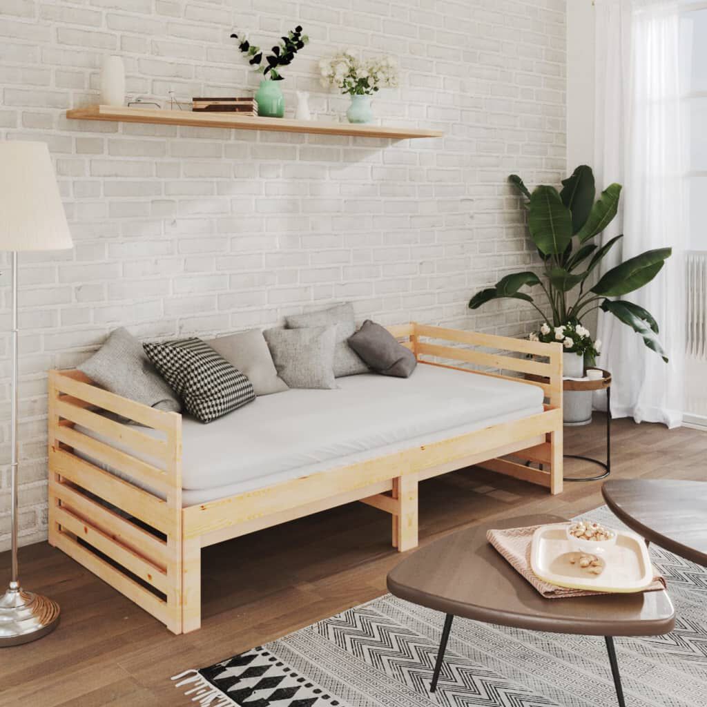 vidaXL Pull-out Day Bed without Mattress 2x(90x200)cm