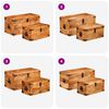 vidaXL Storage Chest Set 2 Pieces Rough Mango Wood