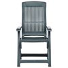 vidaXL Garden Reclining Chairs 2 pcs Plastic Green