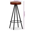 vidaXL Bar Set 3 Pieces Solid Wood Reclaimed. Genuine Leather & Canvas