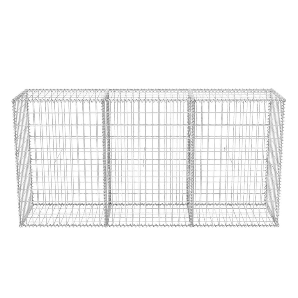 vidaXL Gabion Basket Galvanised Steel 200x50x100 cm