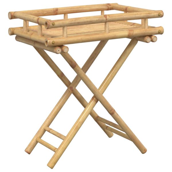 vidaXL Folding Tray Table 60x40x68 cm Bamboo