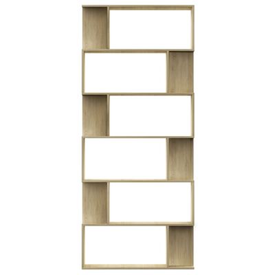 vidaXL Book Cabinet/Room Divider Sonoma Oak 80x24x192 cm Engineered Wood, sonoma oak vidaXL Book Cabinet/Room Divider Sonoma Oak 80x24x192 cm Engineered Wood