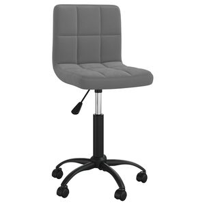 vidaXL Swivel Office Chair Dark Grey Velvet