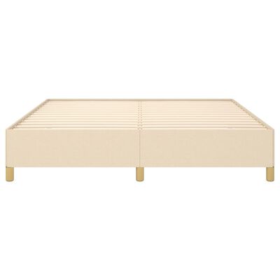 vidaXL Bed Frame without Mattress Cream 180x200 cm Super King Fabric, cream vidaXL Bed Frame without Mattress Cream 180x200 cm Super King Fabric