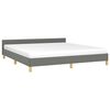 vidaXL Bed Frame without Mattress Dark Grey 183x203 cm King Fabric