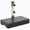 vidaXL Parasol Base | Black | Granite, Stainless Steel | Standard | Parasol Base